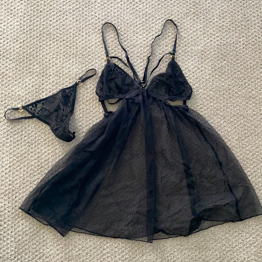 Black Strappy Lingerie